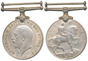 British War Medal 1914-18, George V, Silver, awarded to 1186 Sepoy Mahna Singh 84 Punjabis