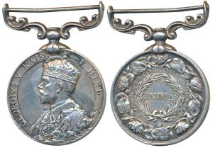 Meritorious Service Medal, George V, Silver, awarded to Lance Duffadar Paras Ojikelay, Mys