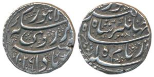 Jahangir, Silver Rupee, 11.41g, Lahore Mint, ‘Abre Ruye’ couplet, AH 1029/15, complete min