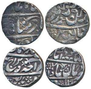 Takhat Singh, Silver Rupee,11.33g, Pali Mint with pseudo Mint name Dar-al-Mansur Jodhpur, 