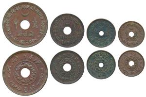 Pragmalji II (VS1917-1932; 1860-1875AD), Copper Dokdo 1½, AH 1874/ VS 1930, (KM Y11.1); Kh