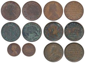 Dewas Junior branch, Narayan Rao (1864-1892 AD), Copper ¼ Anna, 1888 (KM 3); Dewas Senior 