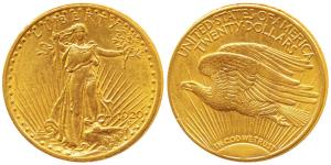 United States of America, Saint-Gaudens double eagle Gold $ 20, 33.4g, Liberty standing on