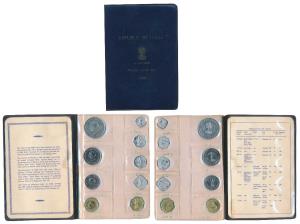 1969 Proof Set, Gandhiji Birth Centennial, set of 9, 1 Paisa to Rupees 10, Bombay Mint. In