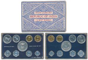 1971 Proof Set, Food For All, set of 9, 1 Paisa to Rupees 10. In immaculate condition, wit