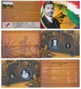 2015 Proof Set, Centenary Commemoration of Mahatma Gandhi’s Return from South Africa, set 