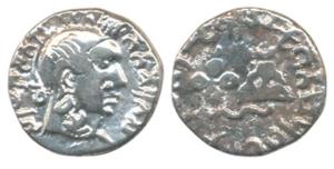 Satavahanas, Gautamiputra Sri Yajna Satakarni (167-196 AD), Silver Drachma, 1.65g, obv. bu