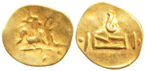 Imperial Gangas of Orissa (c. 13th century), Gold Fanam, 0.5g, Uncertain ruler reading Sri