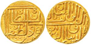 Nasir-al-din Mahmud Shah III (AH 944-961; 1537-1553 AD), Gold Tanka, 11.96g, AH 951, date 