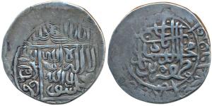 Babur (AH 932-937; 1526-1530 AD), Silver Shahrukhi , 4.61g, Badakhshan, obv. Kalima in squ