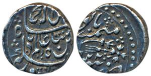 Nawab Hayat Muhammad Khan (AH 1191-1222; 1777-1807 AD), Silver Rupee, 10.87g, Bhopal Mint,