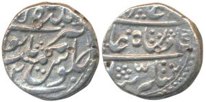 Gaj Singh (AH 1159-1201; 1746-1786 AD), Silver Rupee, 10.98g, Baldat Bikaner Mint, in the 