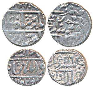 Jhalawar Mint, Silver Rupee, 11.18g, with the name of Bahadur Shah II, RY 2 (KM C28); Mada