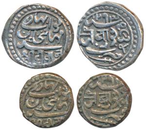 Mahabat Khan II (AH 1268-1300; 1851-1882 AD), Silver Kori and ½ Kori, 4.65g & 2.29g, AH 12
