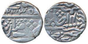 Manak Pal, Silver Rupee, 11.16g, in name of Muhammad Akbar II, AH 1233/14, rev. horizontal