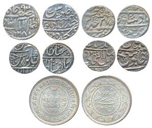 Assorted Lots, Indore, Silver Rupee, 11.19g, Malharnagar (Maheshwar) Mint, AH (1)216, in n