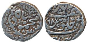 Bhakkar Mint, Silver Rupee, 9.63g, transitional coinage in the Sindh province, in the name