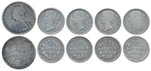 Victoria Empress, Silver ½ Rupee, 1894, Calcutta Mint, A / I / C incuse, (Prid 278); Victo