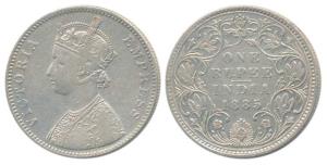 Victoria Empress, Silver Rupee, 1885, Bombay Mint, A3 / IV / ’B’ incuse, Unlisted in Pridm