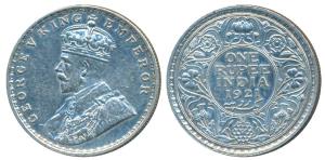 George V, Silver Rupee, 1921, Bombay Mint (Prid 227). Extremely Fine.