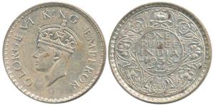 George VI, Silver Rupee, 1938, Bombay Mint, A / I / with dot, (Prid 234). Extremely Fine.