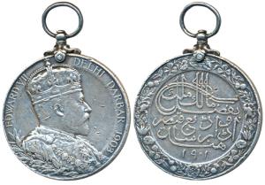 Delhi Durbar Medal 1903, Edward VII, Silver, obv. crowned bust of the king, rev. Farsi ins