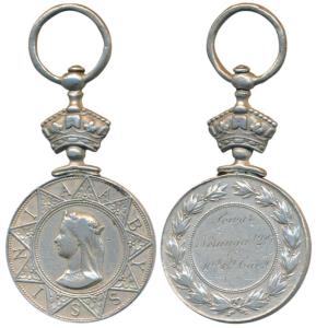 Abyssinian War Medal, Queen Victoria, Silver, obv. a veiled portrait of Victoria within a 