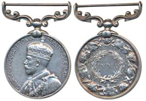 Meritorious Service Medal, George V, Silver, awarded to 429-1 Havaldar Nur Hussain, 3-12 F