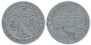 The Dhubri Industrial & Agricultural Exhibition, Silver Medal, engraved on both sides, obv
