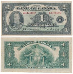 Canada, George V, 1 Dollar, 1935 (Pick 38). Very Fine