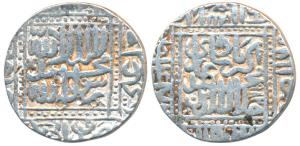 Akbar (AH 963-1014; 1556-1605 AD), Silver Rupee, 11.38g, Ahmedabad Mint, AH 982, Kalima wi