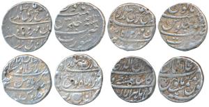 Jahandar Shah (AH 1124; 1712-13 AD), Silver Rupee (4), Surat Mint (2), AH 1124/Ahd, ’Abul 