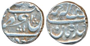 Azamnagar Gokak Mint, Silver Rupee, 11.14g, in the name of Muhammad Shah, 'Ba Lutf Allah B