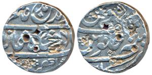 Nawabs of Arcot, Silver Rupee, 11.29g, Arkat Mint, in name of Alamgir II, ‘Cha’ counter ma