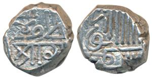 British Protectorate, Silver Kori, 4.97g, in the name of Muzaffar Shah II of Gujarat Sulta