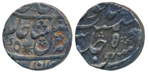 Murshidabad Mint, Silver Rupee, 11.62g, in the name of Shah Alam II, AH 117X/5, radiant su