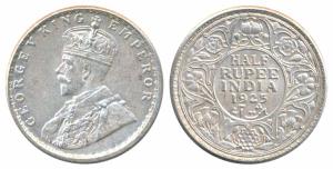 George V, Silver ½ Rupee, 1923, Bombay Mint (Prid 345). Extremely Fine.