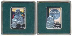 Andorra, Silver 10 Diners, 28.28g, Leonardo da Vinci, Series: Painters of the World, 2008,