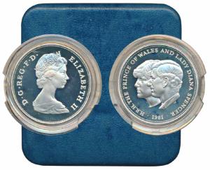 Great Britain, Elizabeth II, Silver Crown, 28.28g, 1981, The Prince of Wales and Lady Dian