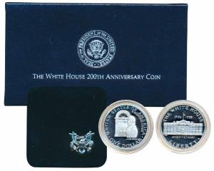 United States of America, Silver Dollar, 26.73g, The White House, 200th Anniversary 1792-1