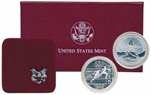 United States of America, Silver Dollar, 26.73g, 1995, Atlanta Olympics 1996 Series - Trac