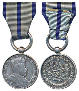 Edward VII, Delhi Durbar, Silver Medal, Miniature, 1903, obv. crowned bust of the emperor,