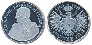 The Principality of Elba under Napoleon rule, 1769-1969, Silver Medallion, 49g, obv. portr