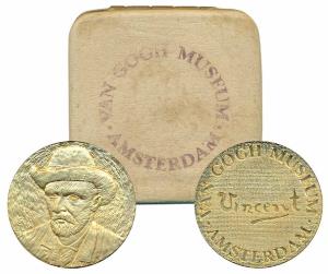 Vincent Van Gogh, Gold gilt on Bronze, issued to commemorate the opening of the Van Gogh m