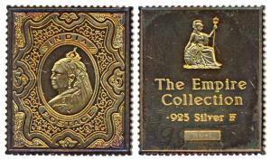 British India, Gold Gilt Silver Stamp Ingot, 20g, bust of Victoria and Rupees 5 on either 