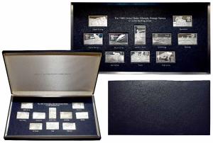 Solid Sterling Silver Ingot (10), Replicas of the entire United States Olympic Postage Sta