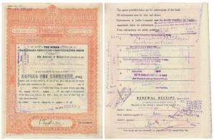 Reserve Bank of India, Bond Certificates (Zamindari Abolition Compensation Bond) of Govern