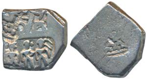 Archaic Punch Marked Coinage, Mauryan Empire, Silver Karshapana, 3.18g, obv: a single punc