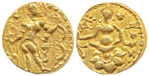 Guptas, Chandragupta II (c. 380-413 AD), Gold Dinar, 7.83g, ‘Archer’ type, obv. king nimba