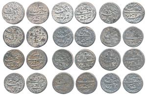 Jahangir, Silver Rupee (12), Lahore Mint, ornamental type, complete set of 12 different mo